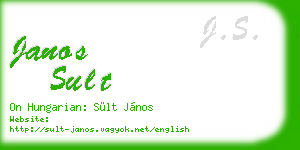 janos sult business card